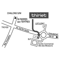 Plan Magasins Thiriet SAINT PARRES AUX TERTRES