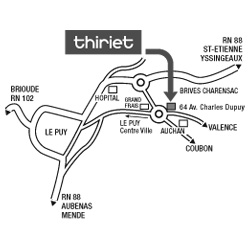 Plan Magasins Thiriet BRIVES CHARENSAC