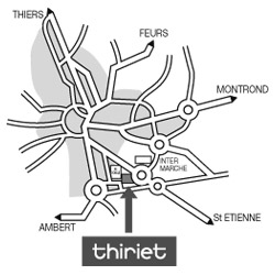 Plan Magasins Thiriet MONTBRISON