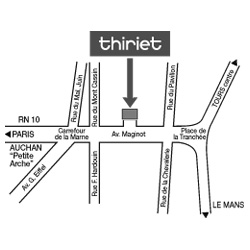 Plan Magasins Thiriet TOURS