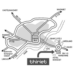 Plan Magasins Thiriet CARCASSONNE