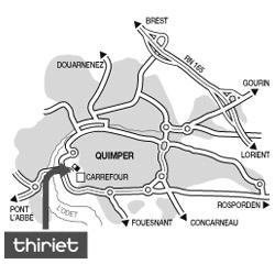 Plan Magasins Thiriet QUIMPER