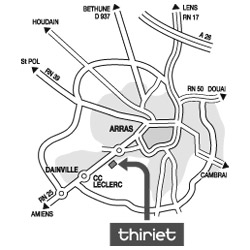 Plan Magasins Thiriet ARRAS