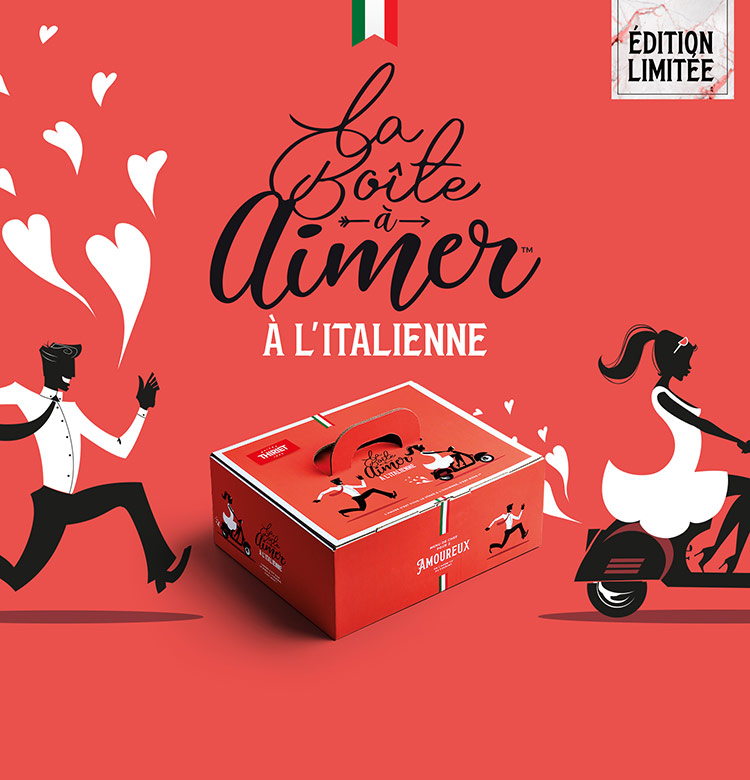 Découvrez la Boîte à Aimer™ à l'italienne avec un dîner de chef pour deux spécial Saint-Valentin