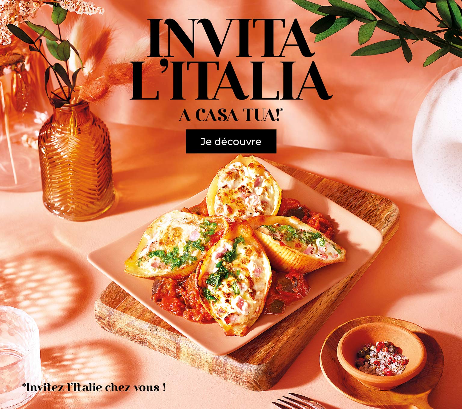 Invitez l'Italie chez vous avec notre sélection de spécialités italiennes : apéritifs, pâtes, pizzas et desserts