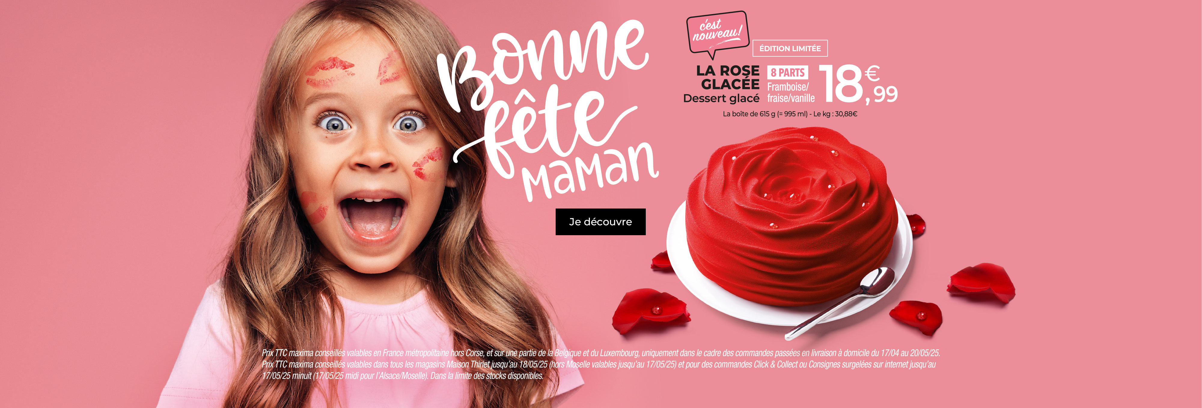 Rose glacée, macarons, entremets, tartes glacées : célébrez la fête des Mères en découvrant notre sélection de desserts