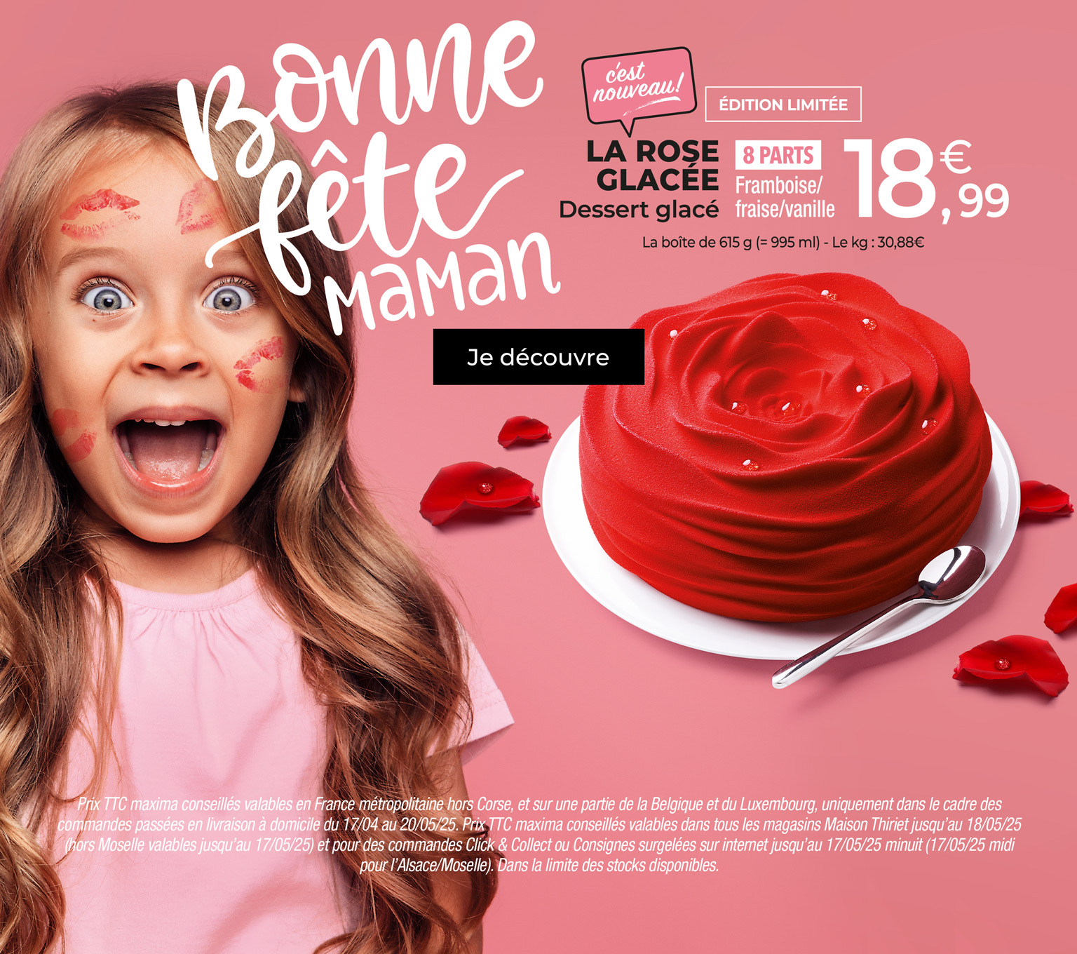 Rose glacée, macarons, entremets, tartes glacées : célébrez la fête des Mères en découvrant notre sélection de desserts