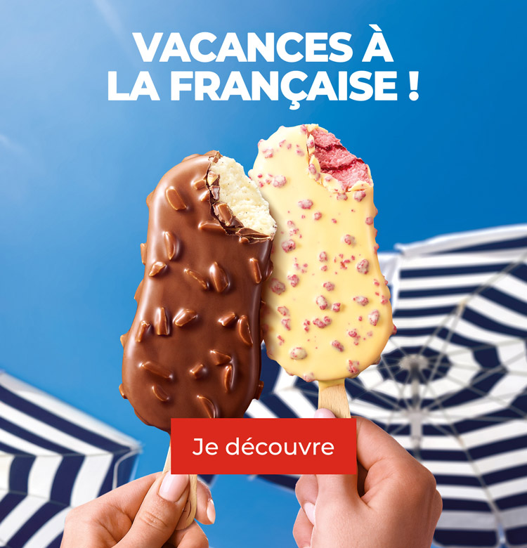 Amateurs de sorbets et de crèmes glacées, découvrez nos créations : cornet, bâtonnet, bac, pot, barre glacée ou Sunday