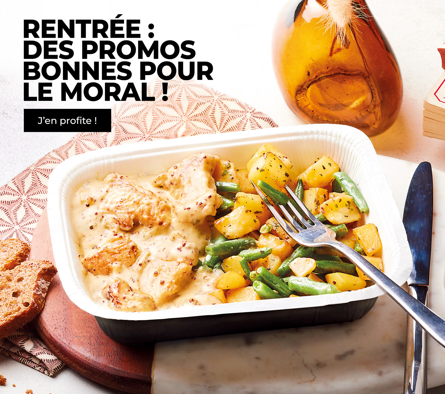 Profitez des promotions de rentrée sur notre sélection de produits : plat cuisiné, lasagnes, pizza, quiche…