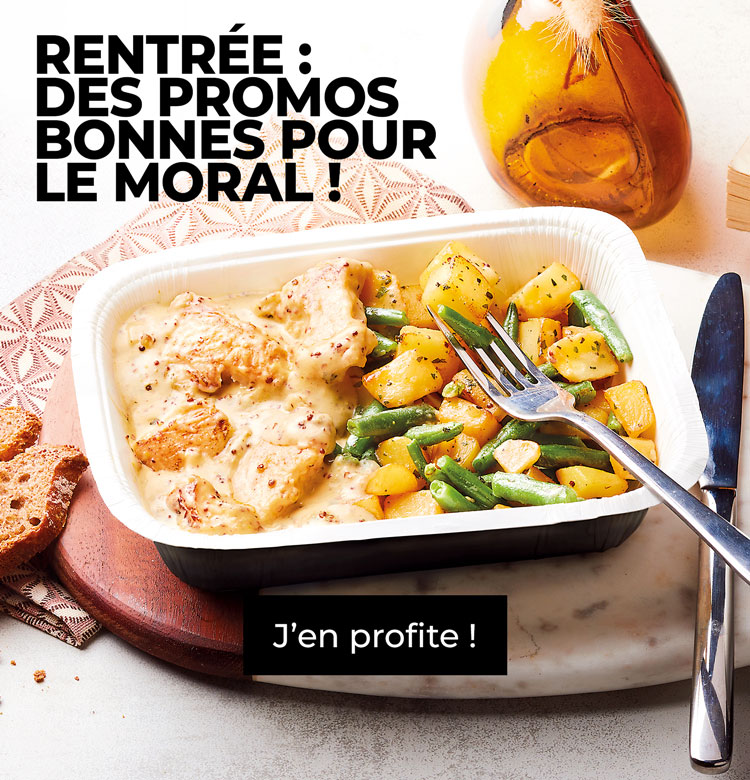 Profitez des promotions de rentrée sur notre sélection de produits : plat cuisiné, lasagnes, pizza, quiche…