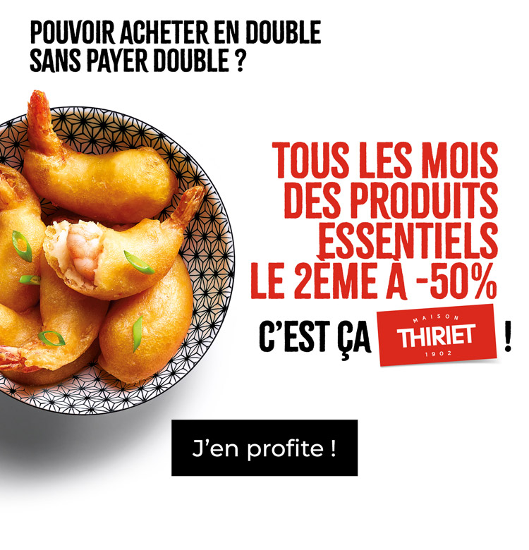 Profitez des Essentiels : le 2ème à -50% !        