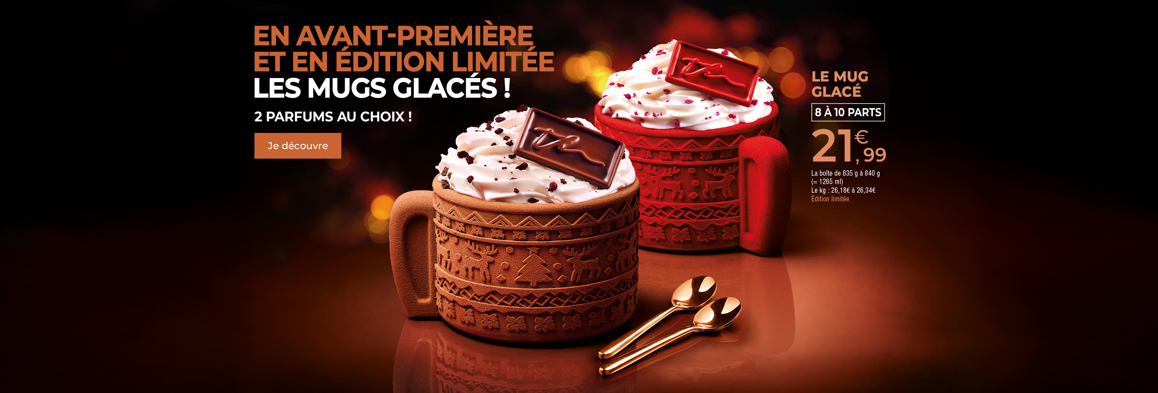 Pour les fêtes de Noël, découvrez en avant-première et en édition limitée les mugs glacés, le dessert exclusif de la Maison Thiriet, à partager et à savourer