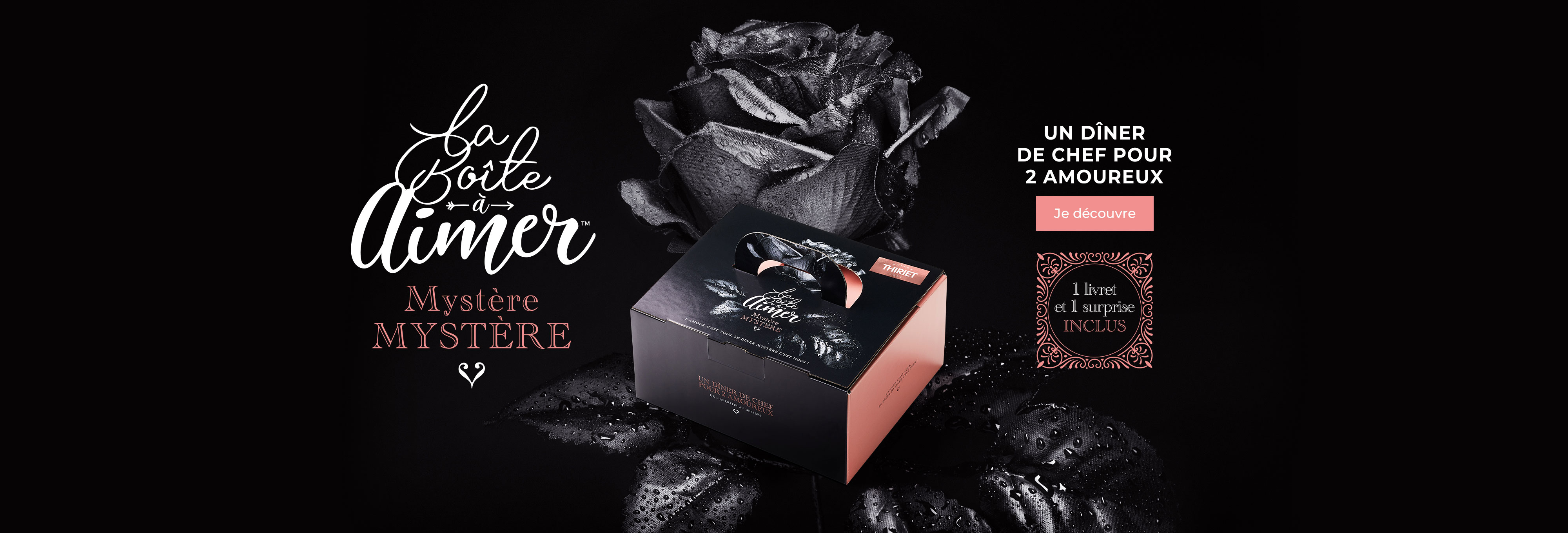 Un menu de chef pour 2 amoureux ! Célébrez la Saint-Valentin avec notre boîte à aimer idéale pour un dîner romantique inoubliable