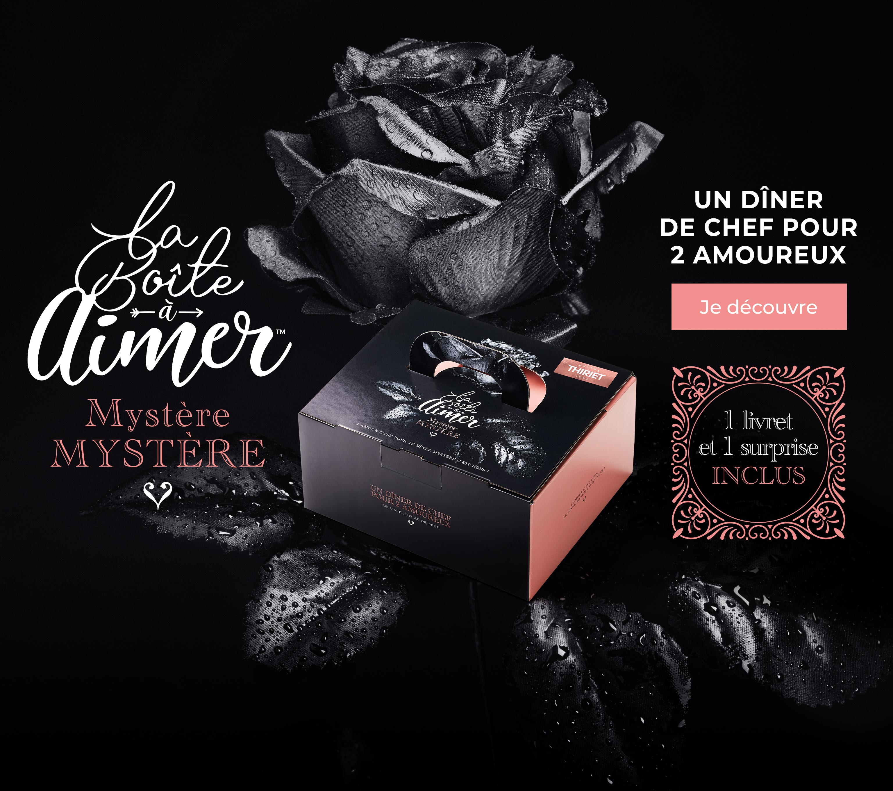 Un menu de chef pour 2 amoureux ! Célébrez la Saint-Valentin avec notre boîte à aimer idéale pour un dîner romantique inoubliable