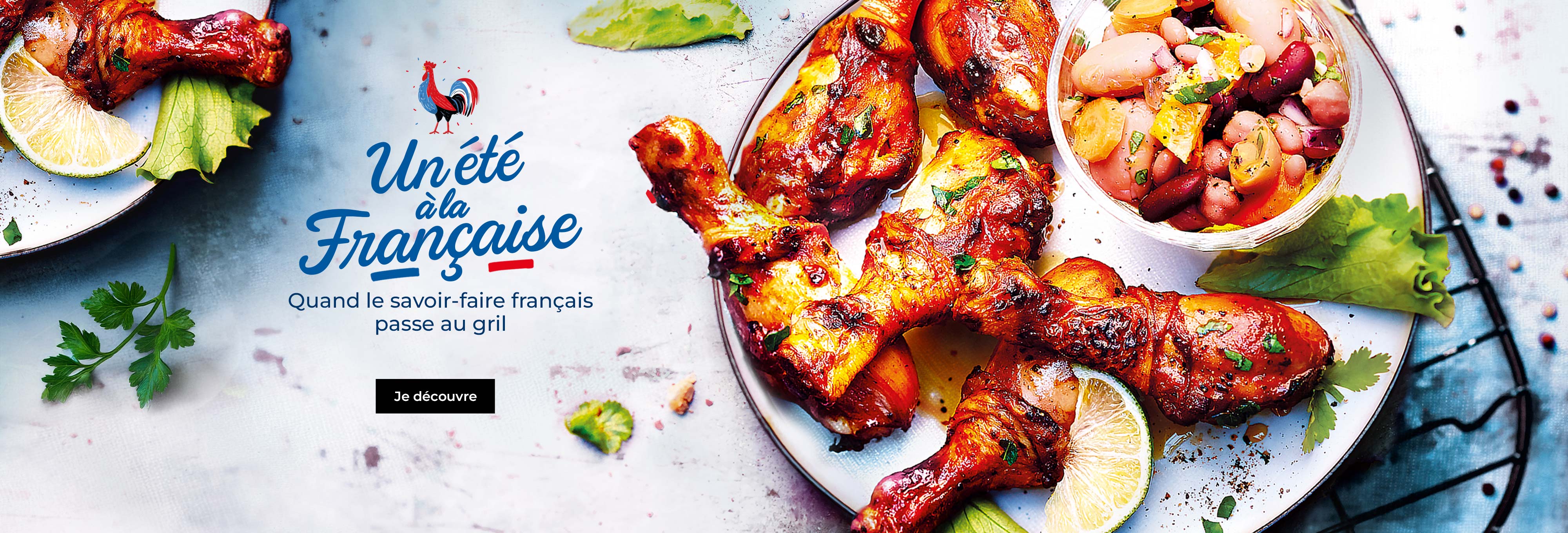 Cet été, découvrez les saveurs du barbecue à la française avec notre sélection spéciale : chipolatas, merguez, ribs, entrecôtes, pilons de poulet et bien plus encore.