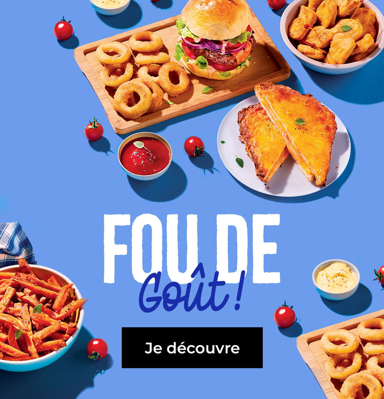 Découvrez notre sélection gourmande à partager : poulet croustillant, burgers, pizzas, spécialités fromagères et desserts irrésistibles