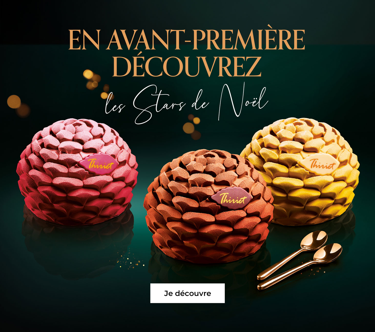 En avant-première, laissez-vous séduire par nos pommes de pin glacées à partager disponibles en trois parfums : chocolat, framboise et exotique