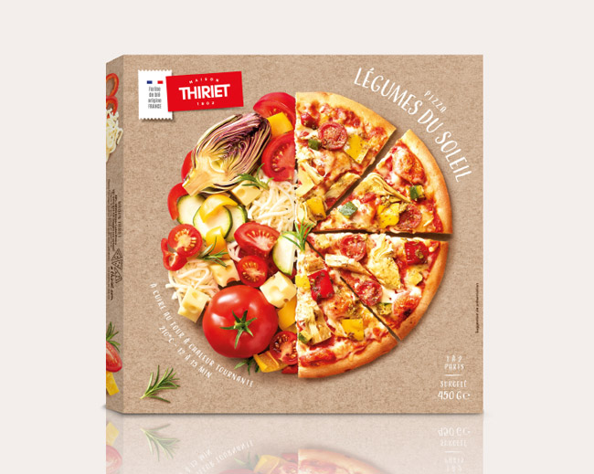 Pizza à pâte cuite au feu de bois - Pizza aux légumes du soleil