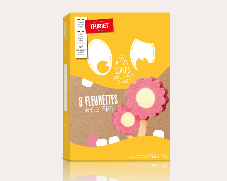 Glaces - Enfants - 8 Fleurettes vanille fraise