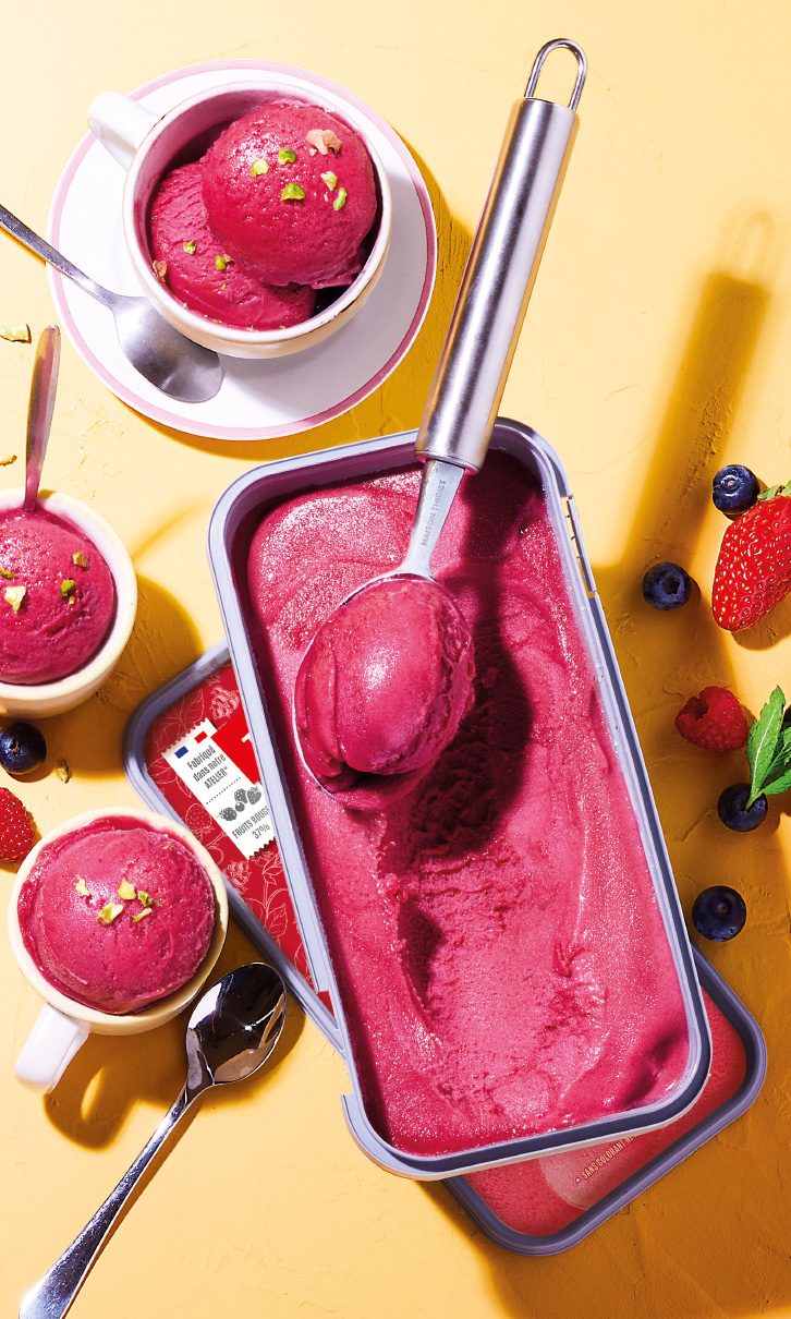 Glaces Crèmes glacées et sorbets Premiums Sorbet Plein Fruit Fruits rouges