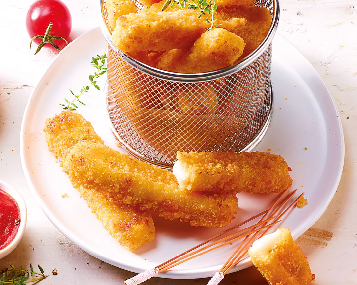 Apéritifs - Apéritifs chauds- Bouchées chaudes - Bâtonnets panés à la mozzarella
