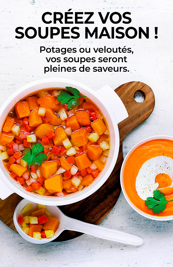 Créez vos soupes maison avec les légumes pour potage surgelés de la Maison Thiriet