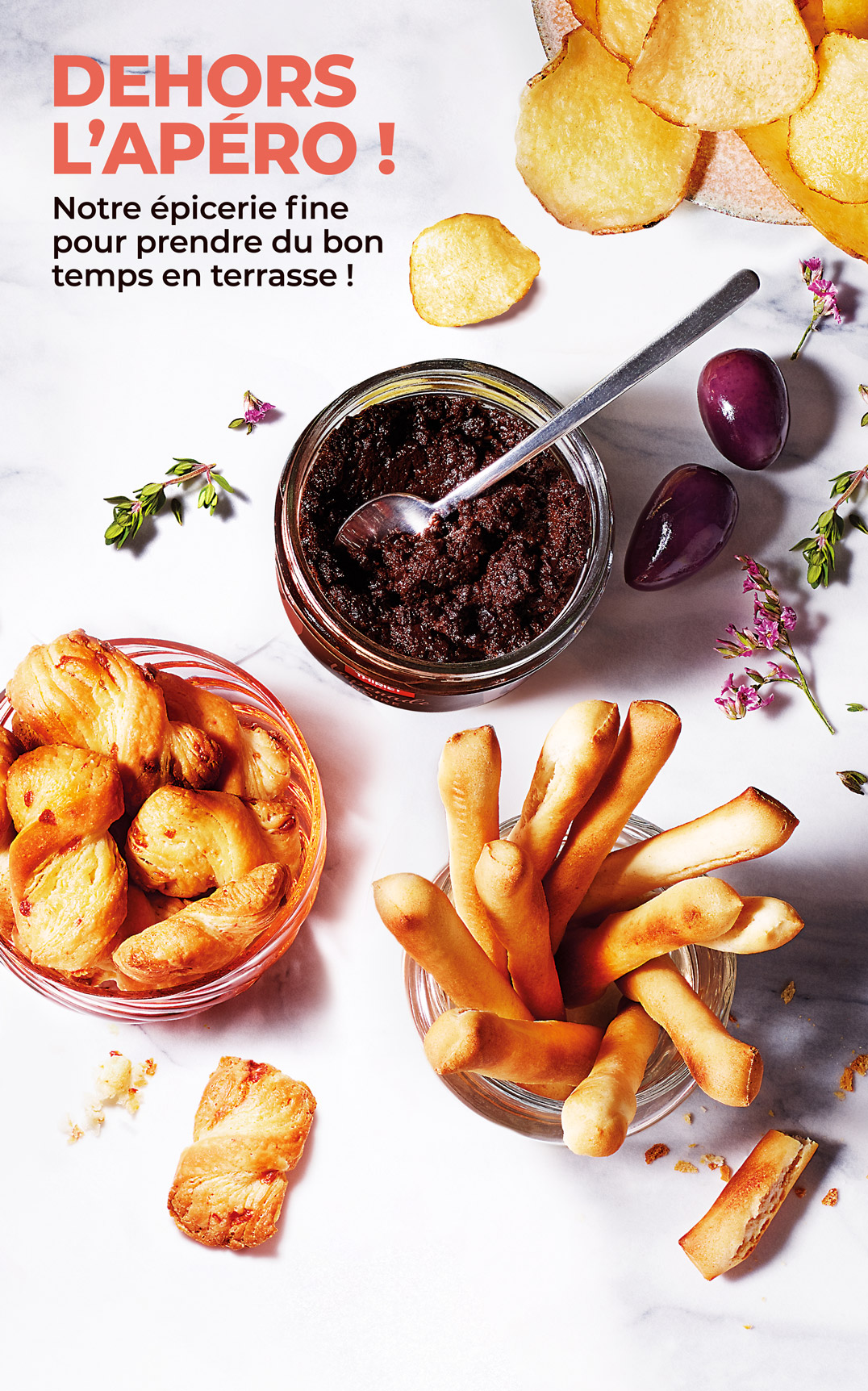 reProfitez d'un apéro en terrasse entre amis et découvrez l'assortiment épicerie fine de la Maison Thiriet