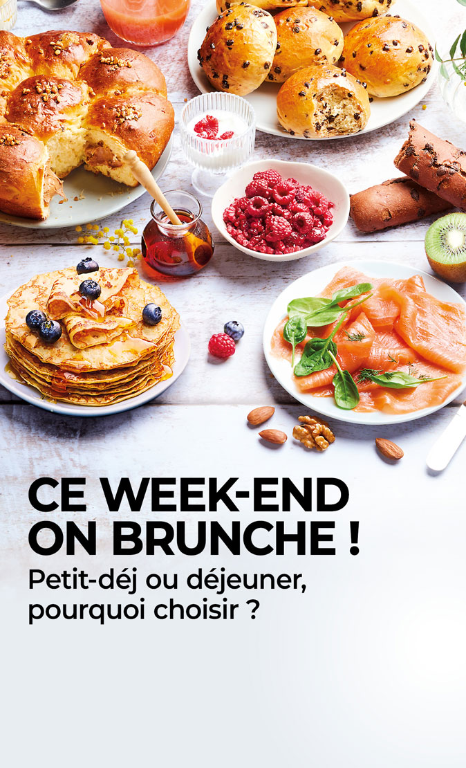 Brioches, croissants, pancakes, fruits, saumon : découvrez notre sélection pour vos brunchs du week-end