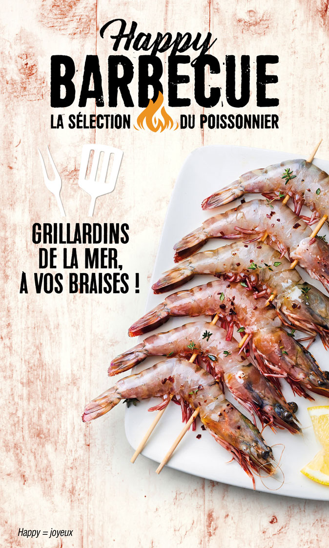 Pour des repas réussis au gril, découvrez notre sélection de produits de la mer : gambas, pavés de saumon, sardines…