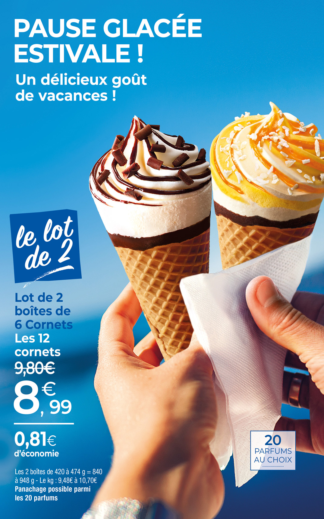 Amateurs de plaisirs glacés, régalez-vous avec notre large sélection de cornets