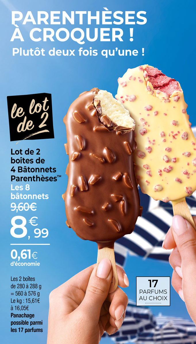 Offrez-vous une parenthèse de gourmandise avec notre large sélection de bâtonnets glacés