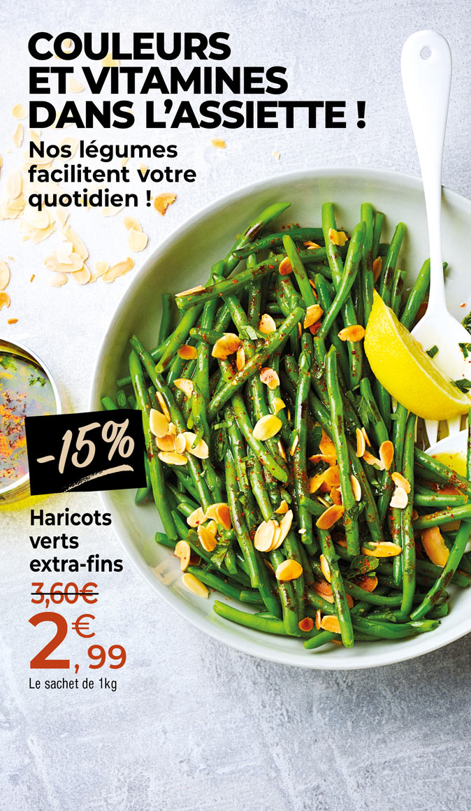 À la vapeur ou en poêlée, accompagnez toutes vos envies avec les légumes de la Maison Thiriet : carottes, haricots, brocolis, pois…