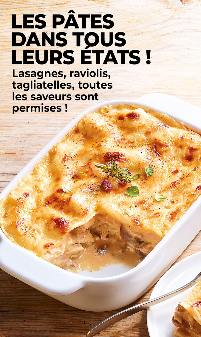Lasagnes, tagliatelles, coquillettes : découvrez notre large sélection de pâtes