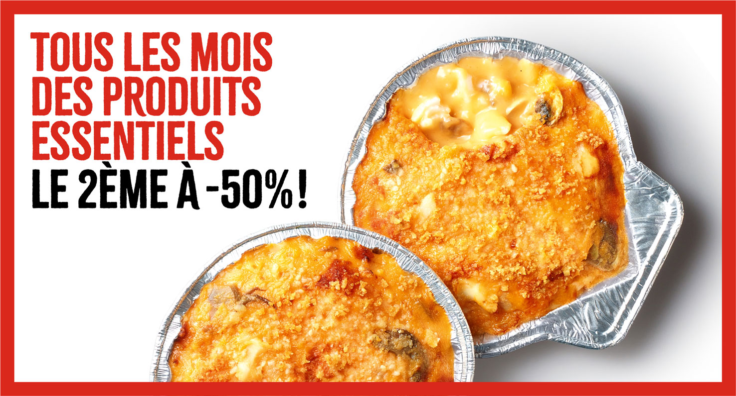 Profitez des Essentiels : le 2ème à -50% !        