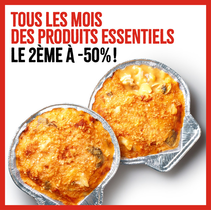 Profitez des Essentiels : le 2ème à -50% !        