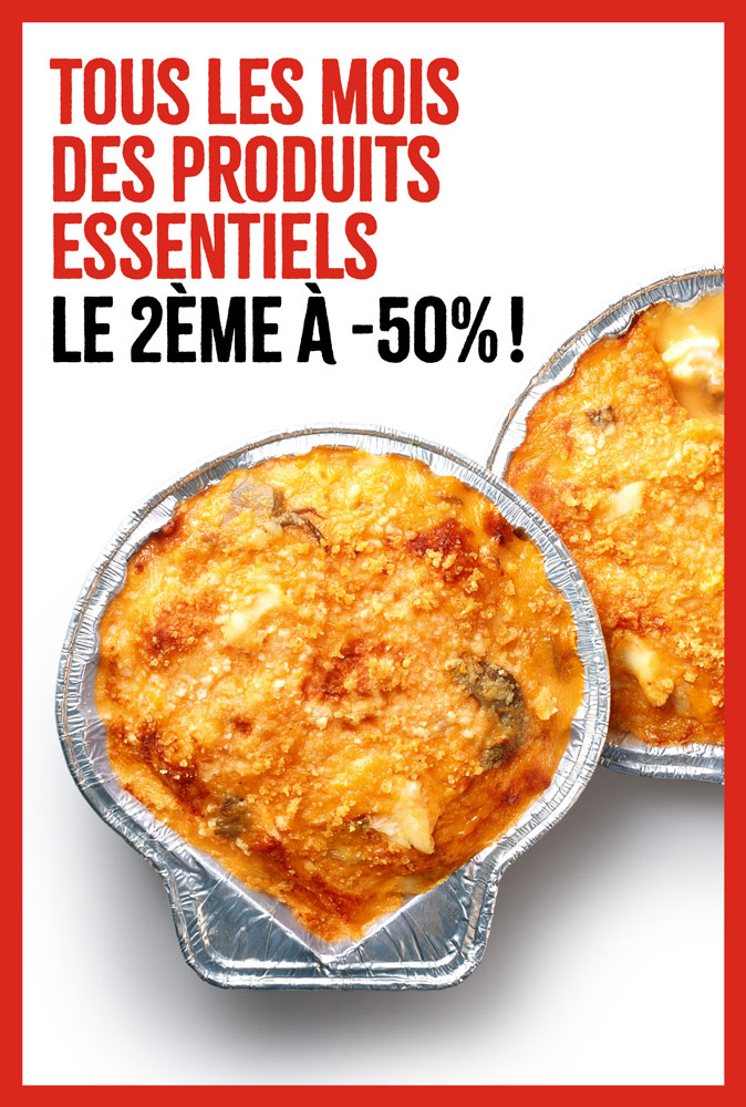 Profitez des Essentiels : le 2ème à -50% !        