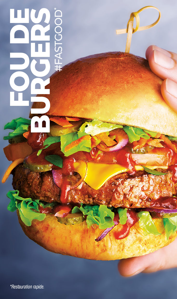 Découvrez nos idées de burgers : bœuf, poulet pané, veggie, poisson et poulet