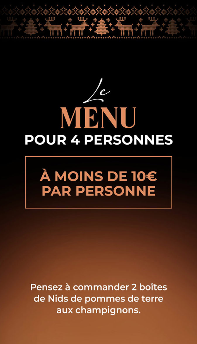 Menu moins 10€