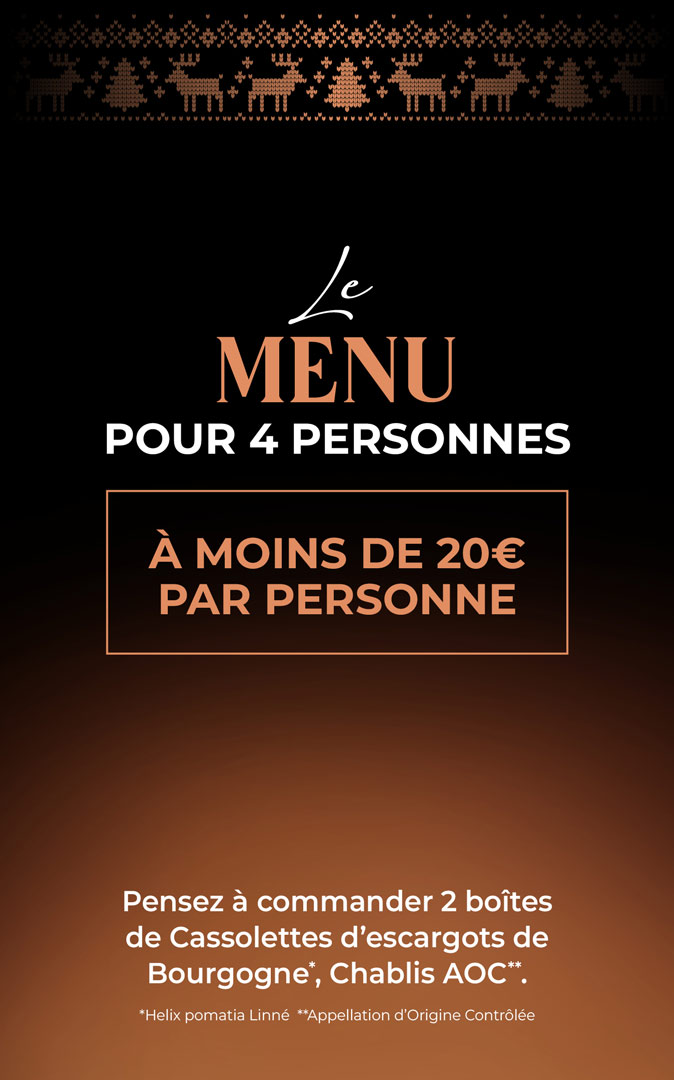 Menu moins 20€