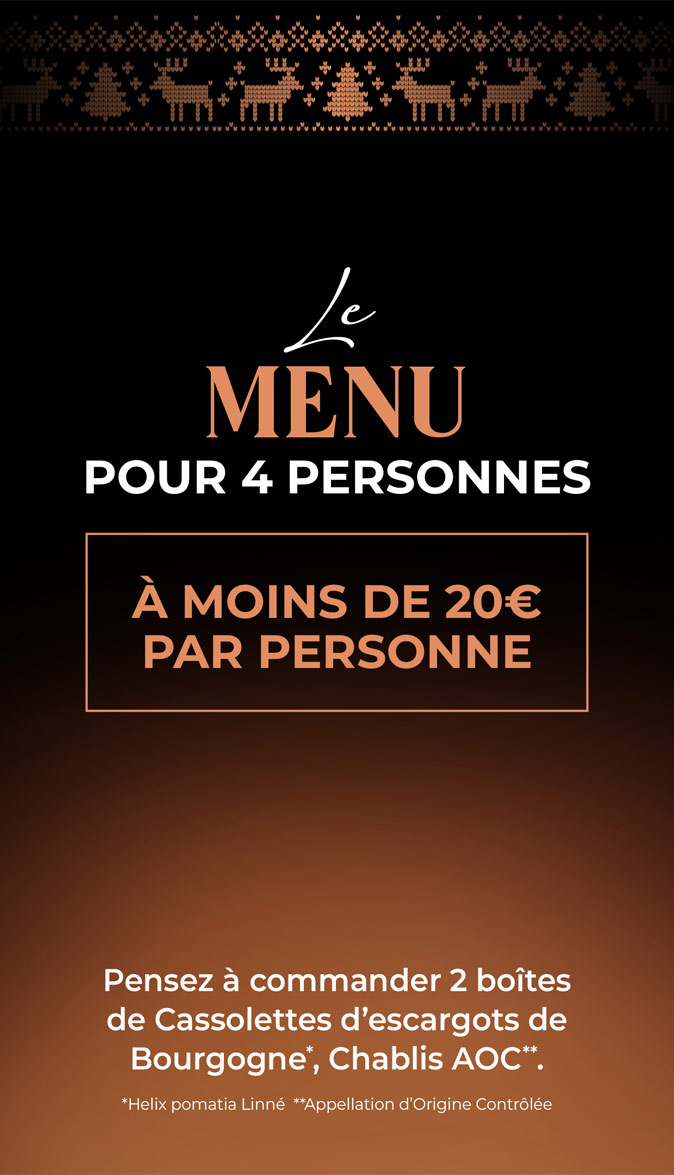 Menu moins 20€