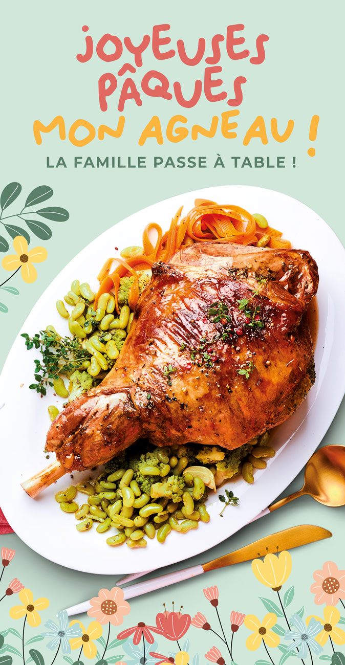 Pour Pâques, découvrez notre sélection gourmande d'apéritifs, d'entrées et de plats à partager en famille