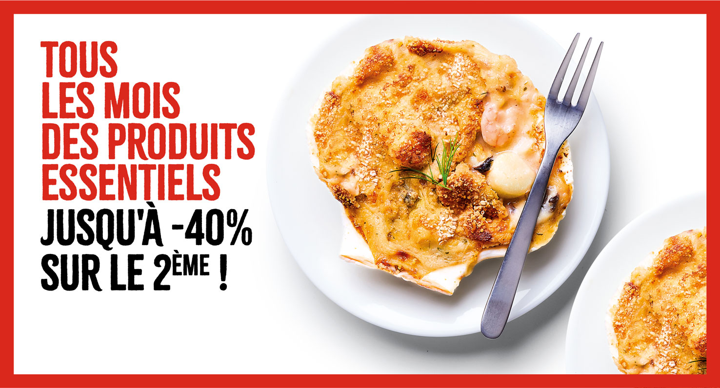 Profitez des Essentiels : le 2ème jusqu’à -40%