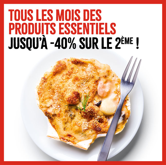 Profitez des Essentiels : le 2ème jusqu’à -40%