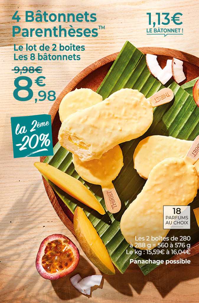 Amateurs de plaisirs glacés laissez-vous surprendre par les glaces Parenthèses : chocolat blanc, noir, lait… et bien d’autres parfums !