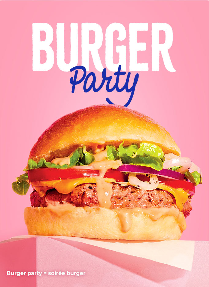 Découvrez notre sélection spéciale pour une soirée burger à composer selon vos envies : bœuf, poulet, végétarien, poulet pané ou poisson