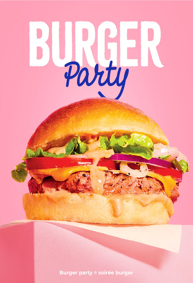 Découvrez notre sélection spéciale pour une soirée burger à composer selon vos envies : bœuf, poulet, végétarien, poulet pané ou poisson