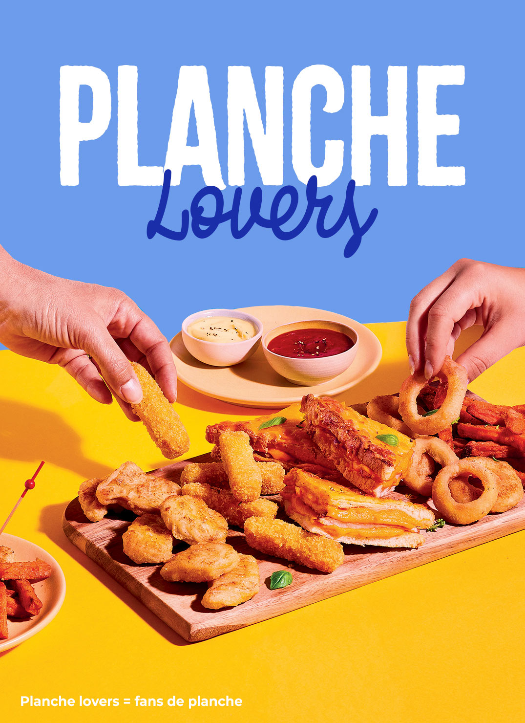Découvrez notre sélection gourmande à partager : nuggets, onion rings, bâtonnets de mozzarella, nems, samossas et bien plus encore