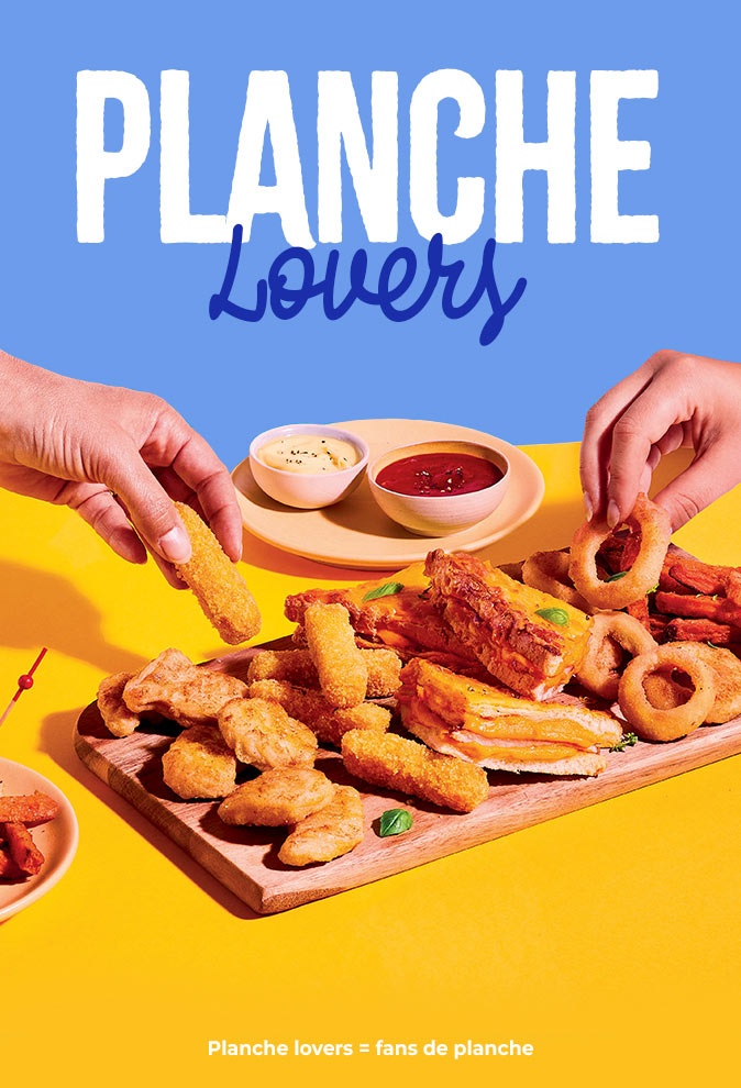Découvrez notre sélection gourmande à partager : nuggets, onion rings, bâtonnets de mozzarella, nems, samossas et bien plus encore