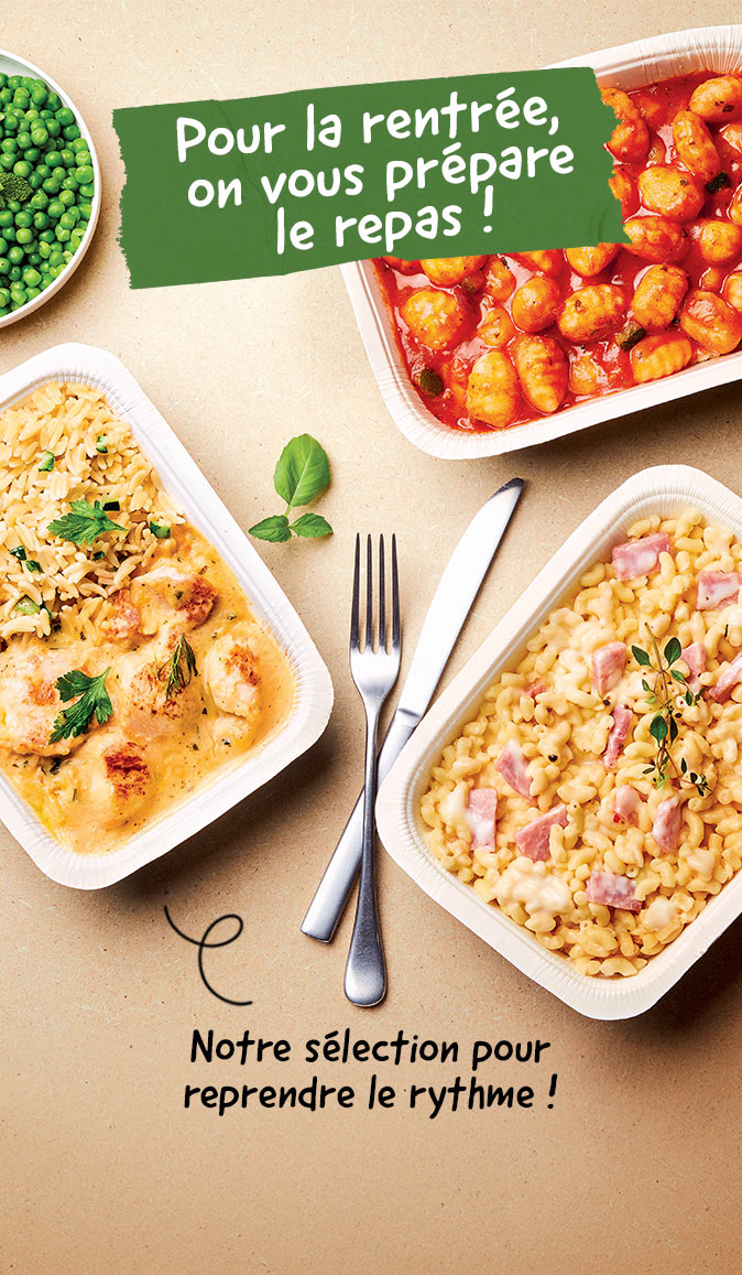Pour la rentrée, reprenez le rythme avec notre sélection de plats pratiques et savoureux : lasagnes, gnocchis, tartines, poissons, légumes