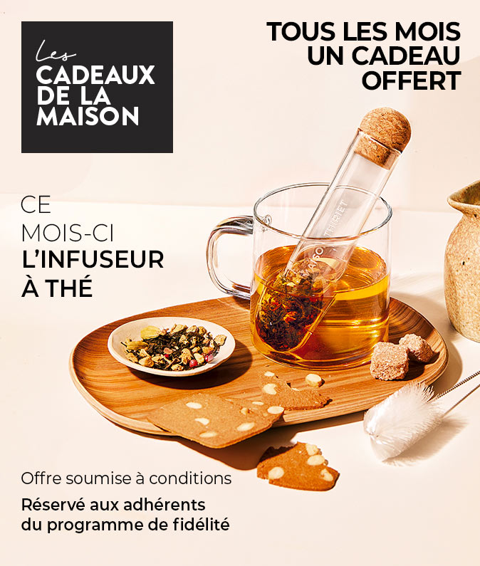 Profitez d'un cadeau de la Maison Thiriet, ce mois-ci l'infuseur à thé offert dès 45€ d'achat en magasin